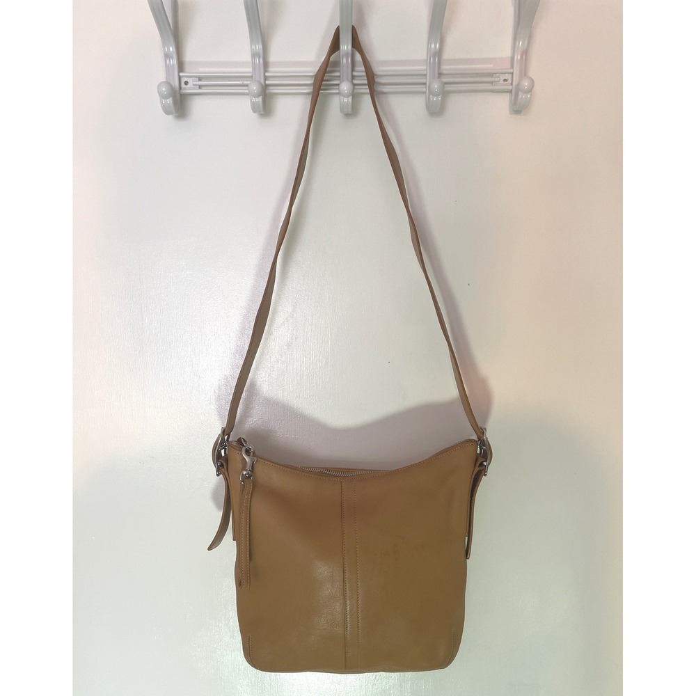 Vintage Coach‎ Slim Duffle Tan Leather Style No. 9328